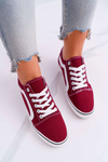 Women's Fabric Sneakers Maroon Bestro