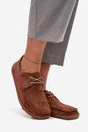 Women's Barefoot Style Shoes Made of Natural Suede Zazoo 327 Brown