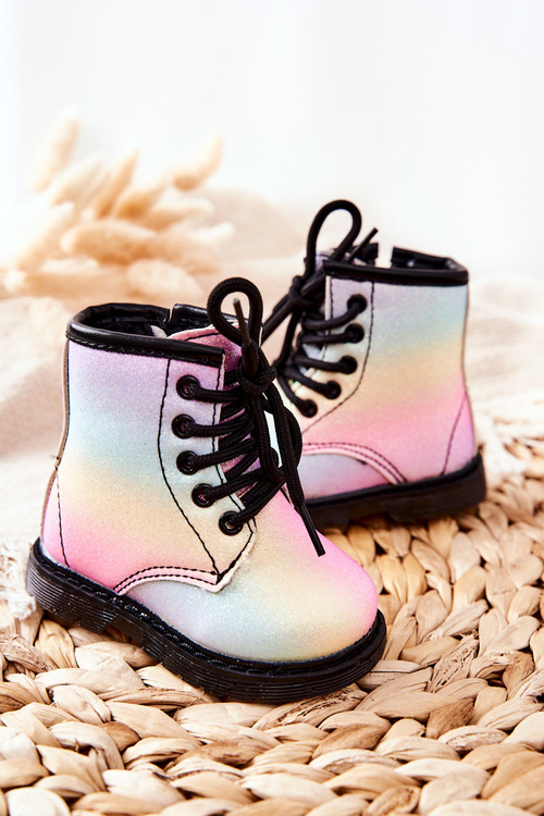 Children's Boots Warm With Zipper Pastels Goopy