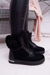 Women's High Boots with Fleece Black Glamiso