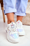 Sportowe Damskie Buty Lu Boo Białe Dazzle Me