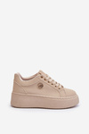 Women's platform sneakers in beige Eshen