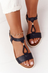 Flat Women's Sandals Black Willow
