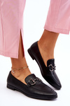 Classic Women's Loafers With Embellishment Black Jamie