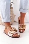 Slippers On The Cork Sole With Chain Beige Last Dance