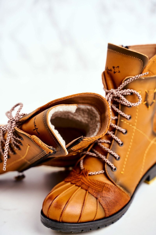 Women’s Boots Maciejka Warm Leather Yellow 03961-07