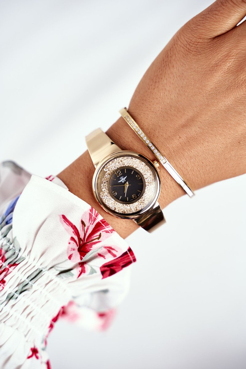 Women's Watch Michael John Gold Black Turana