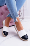 Białe Damskie Espadryle Flaty