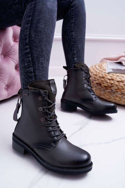 Women's Worker Boots Big Star Leather Grey EE274507