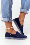 Openwork Espadrilles Sole Big Star HH276004 Navy Blue
