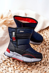 Children's Warm-up High Snowboots Navy Leoth