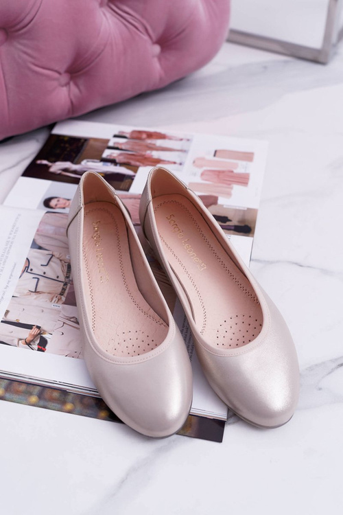 Sergio Leone Women's Ballerinas Gold Plex