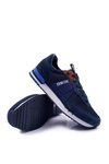 Sporty Men's Shoes Big Star Suede Leather Navy Blue DD174321