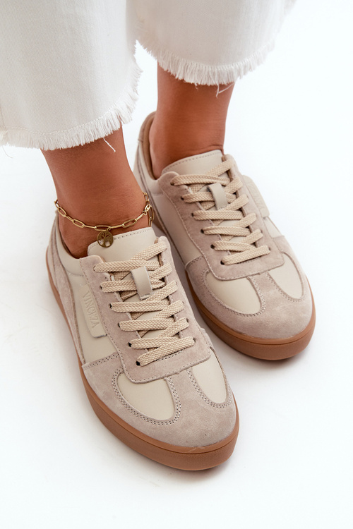 Women's Leather Sneakers Grey Vinceza 7333