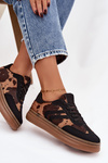Women's Sneakers On Platform With Patches Black Denissa