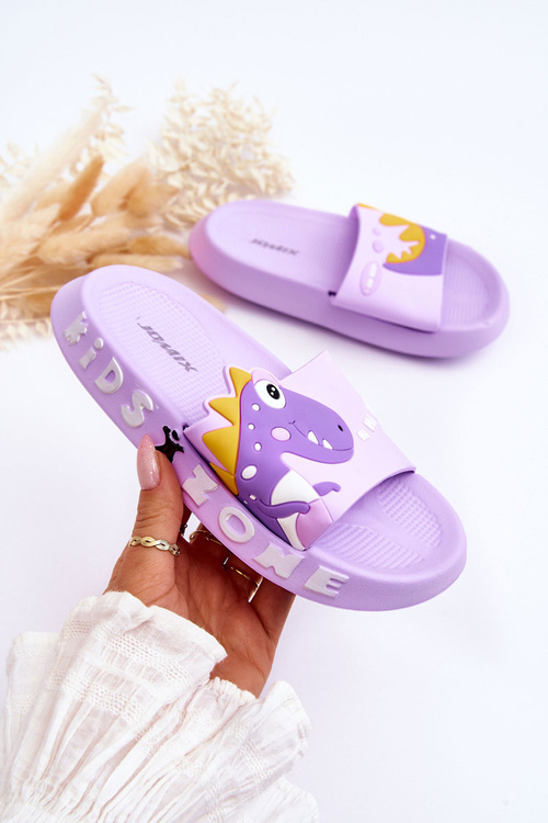 Children's Foam Slippers Dinosaur Violet Dario