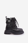 Warm Girls Ankle Boots With Teddy Bear Zip Black Relobia
