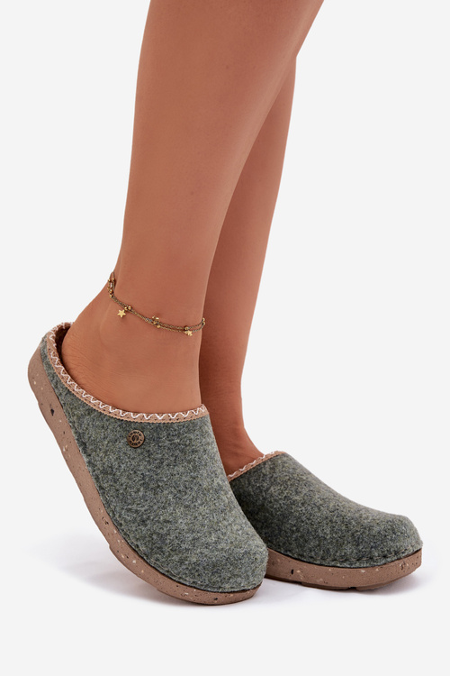 Kapcie Damskie Obuwie Domowe Zielone Inblu ED000031