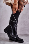 Women's Black Boots With Ornaments Black Finlay