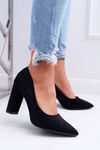 Women's Stiletto pumps Suede Black Strawberry