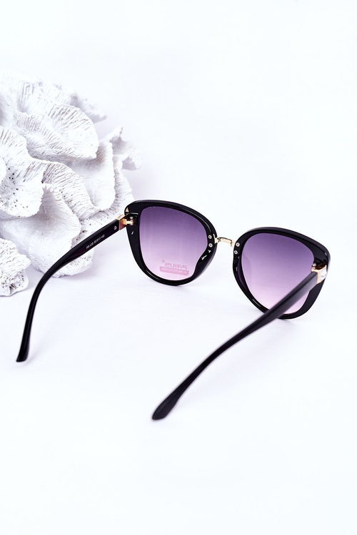 Women's Butterfly Sunglasses Black With Pink Ombre
