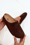 Women's slippers on platform chocolate Sylviane