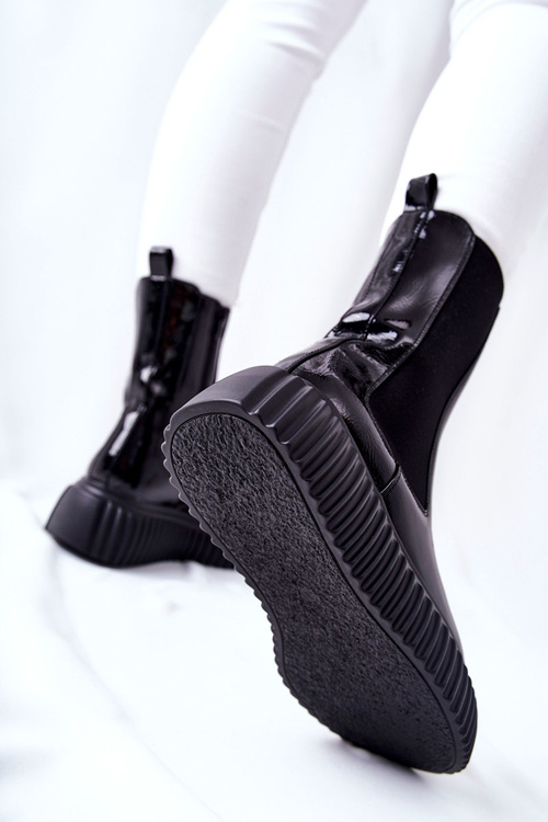 High-top Platform Boots Black Sereia