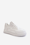 Women's Platform Sneakers in White Faux Leather Lynnette