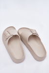 Women's Foam Platform Sandals With Buckle Beige Viasara
