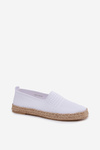 Espadryle Damskie Z Plecionką Białe Vinceza 13624