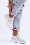 Buty Sportowe Wsuwane Damskie Białe Hold Me! JHY260