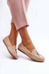 Women's Classic Suede Moccasins Beige Ontala
