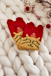 Children's Christmas Socks Bear Cosas Red-Yellow