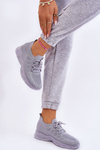 Buty Sportowe Wsuwane Damskie Szare Ellison