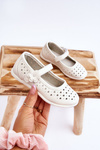 Children's Openwork Ballerinas White Lenna