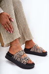Womens Slippers With Buckles On Platform Zebra Nilatha