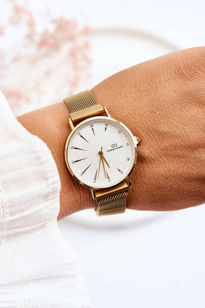 Mesh Bracelet Watch Giorgio&Dario Gold-White