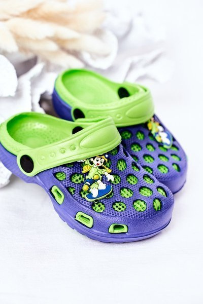 Children's Foam Slippers Crocs Navy-Green Jupiter