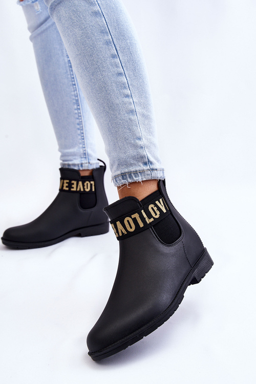 Women's Slip-on Rain Boots Black Joline