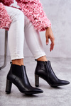 Elegant boots on a post with jets Black Elinor