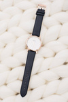 Elegant Leather Navy Blue Women's Ernest Watch
