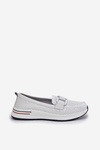 Ladies Leather Loafers On Platform S.Barski LR51-556 White