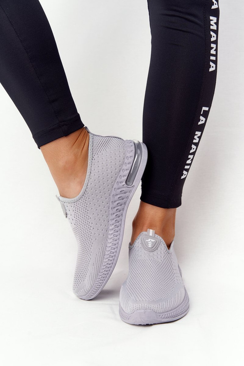Women's Slip-on Sneakers Grey Be Stretchy