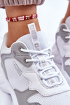 Sportowe Buty Damskie Lekkie Biało-Szare Big Star LL274375 