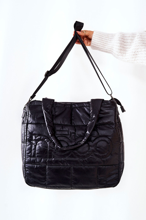 Quilted Strap Handbag NOBO L3030 Black