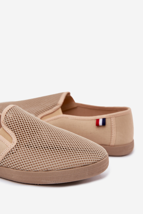 Men's Perforated Sneakers Beige Koboru