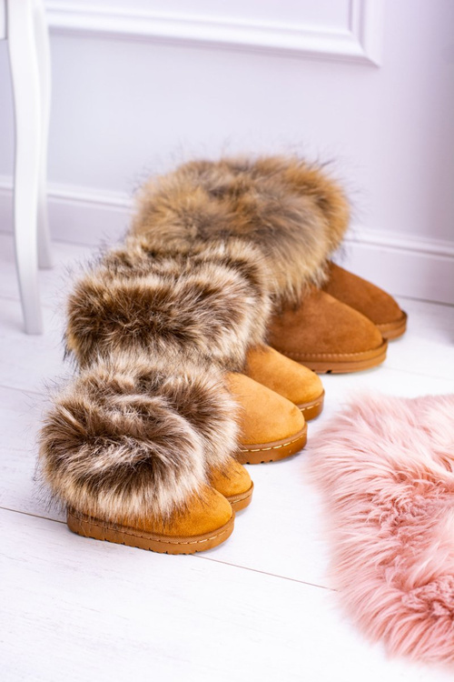 Children's Snow Boots With Fur Camel Ariana