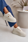 Damskie Buty Sportowe Sneakersy Masywna Podeszwa Beżowe Verissha