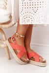 Sandals On The Cork Platform Big Star FF274A129 Coral