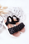 Children's Braided Sandals Black Adella